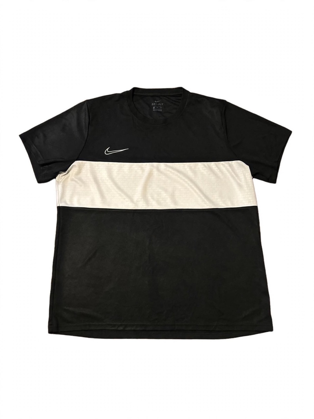 Nike Dri-FIT Training Shirt Mens 2XL Black White Colorblock AJ9998-010 XXL